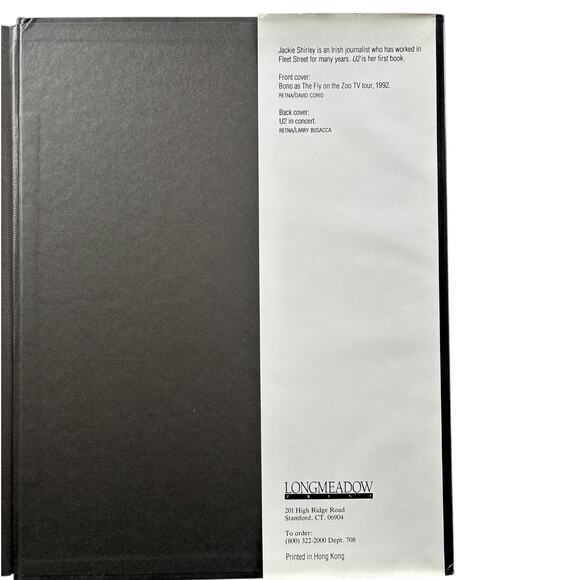 U2 Hardcover Book by Jackie Shirley Longmeadow Press 1992 Zoo TV Era Photos - Picture 5 of 6